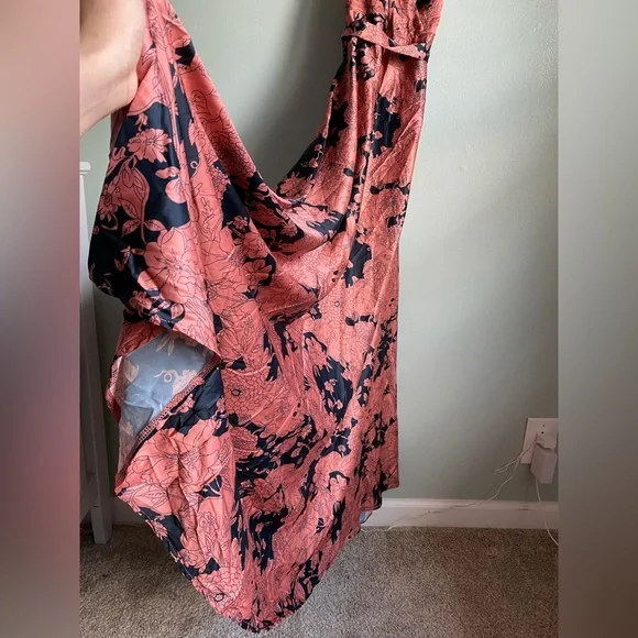 Lulus Tea Gardens Rusty Rose Floral Print Satin Maxi Dress - Picture 7 of 12